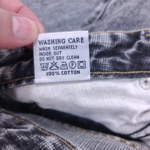 Pepe Womens Super Flare Jeans Size 32x32 Gray Acid Wash Mid Rise Denim Pants - Picture 9 of 9